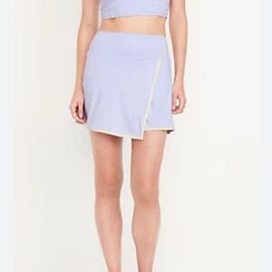 Old Navy High-Waisted PowerSoft Faux Wrap Skort Size S